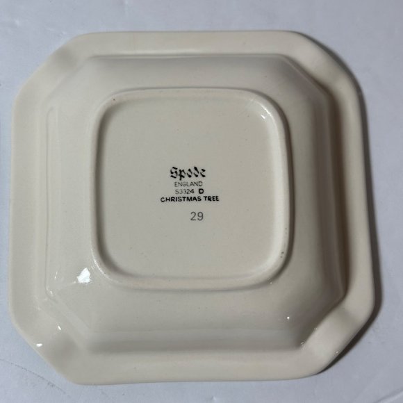 Spode Christmas Tree VTG 70's Trinket Ash Tray Set of 2 Made In England Pls READ - Picture 5 of 9